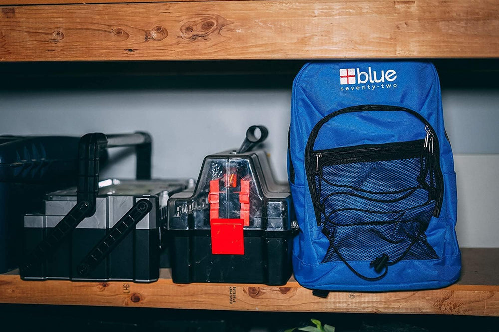 Family 4 Pack - Blue Seventy-Two Standard 72 Hour Emergency Backpack Survival...