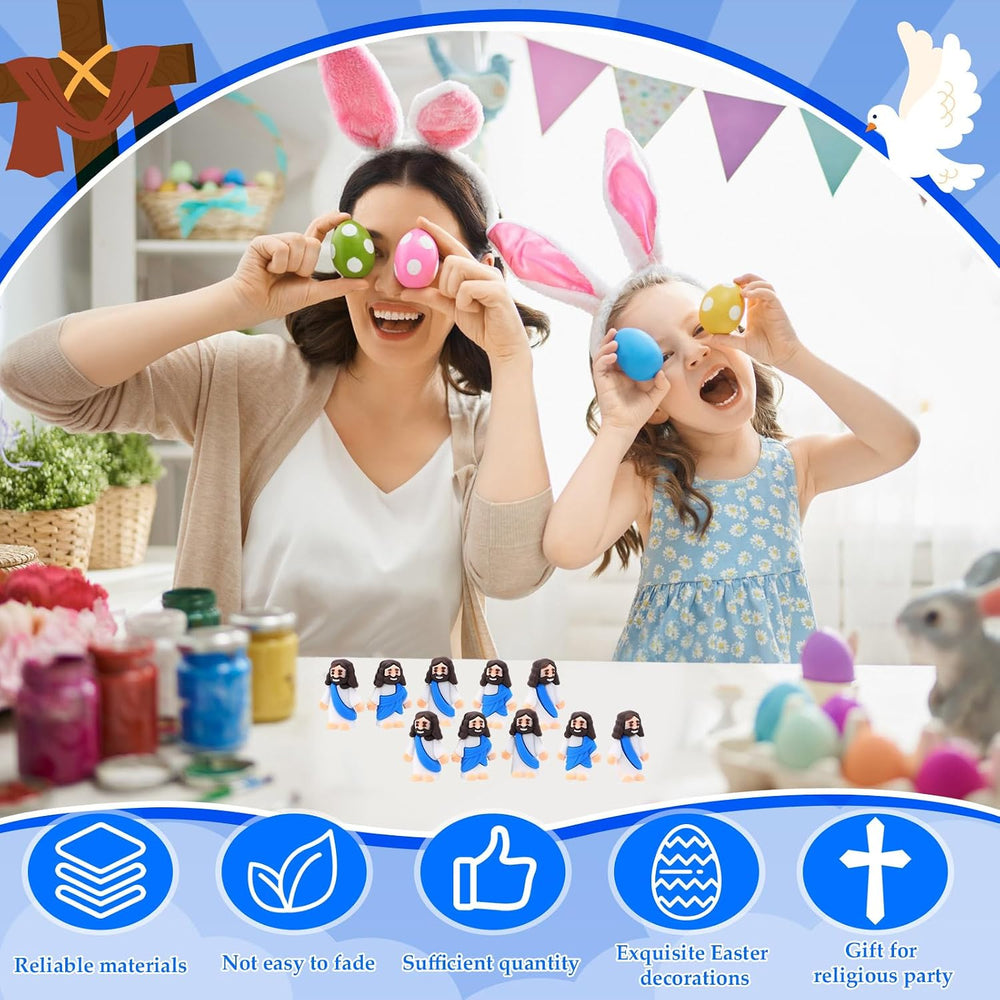 Bememo 300 Pcs Little Jesus Figures Bulk Original Design Mini Pocket Jesus Ru...