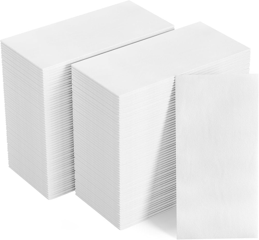 FOCUSLINE 480 Disposable Guest Towels for Bathroom, Linen-Feel Hand Towels