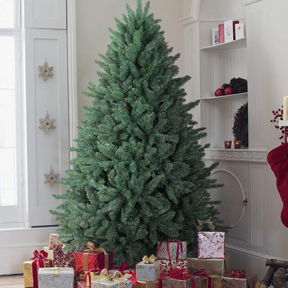 OasisCraft 6.5ft Christmas Tree, Premium Hinged Blue Spruce Artificial Christ...