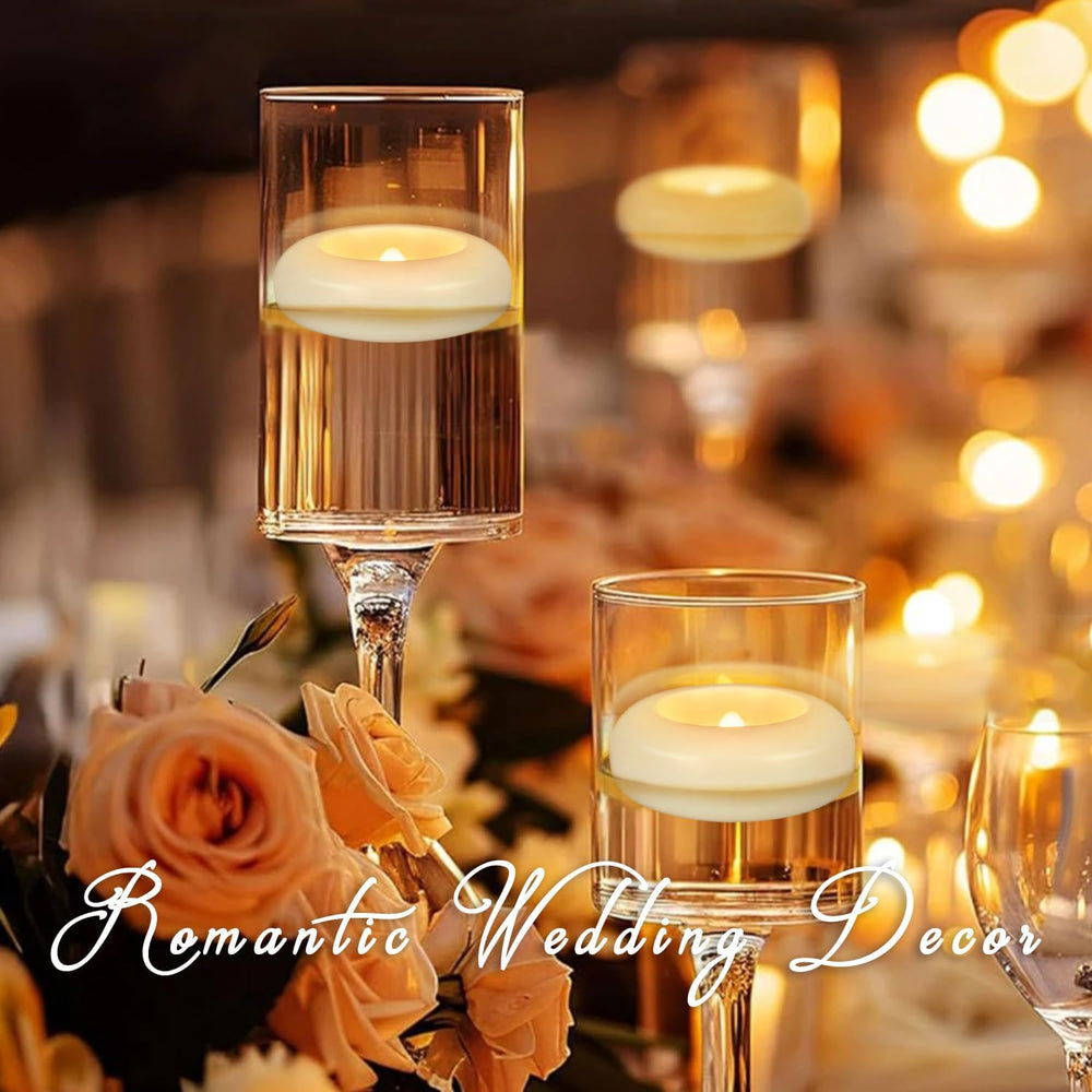 Flameless LED Floating Candles, 48 Pack 3" Waterproof Water Activated Ca...