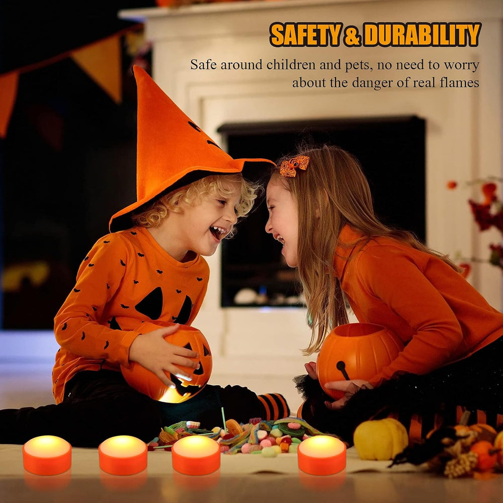 Riakrum 12 Pcs Pumpkin Lights with Remote & Timer, Orange