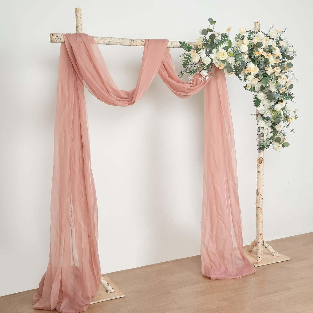 Tableclothsfactory 7.5ft Natural Birch Wood Square Wedding Arch, Rustic Arbor...