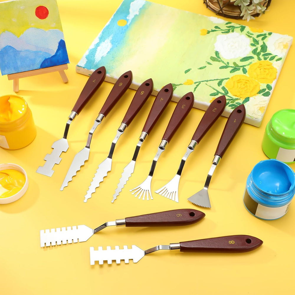 Lasnten 27 Pcs Palette Knife Set Stainless Steel Painting Knife Set