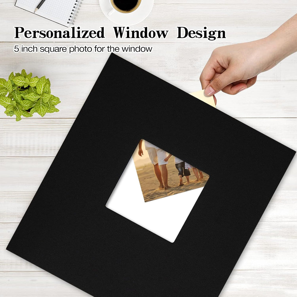 potricher Photo Album 4x6 Pictures, 1000 Pockets, Linen Cover, Black