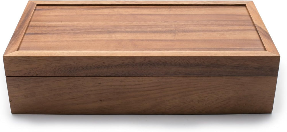 Ironwood Gourmet Rectangular Vauxhall Double Tea Box, Acacia Wood,Brown, 10 C...