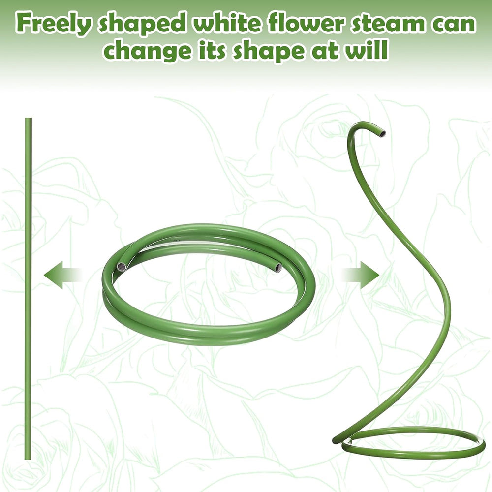 2Pack 19.69Ft Giant Flower Stand Green Flexible Pipe for Decoration Flower Po...