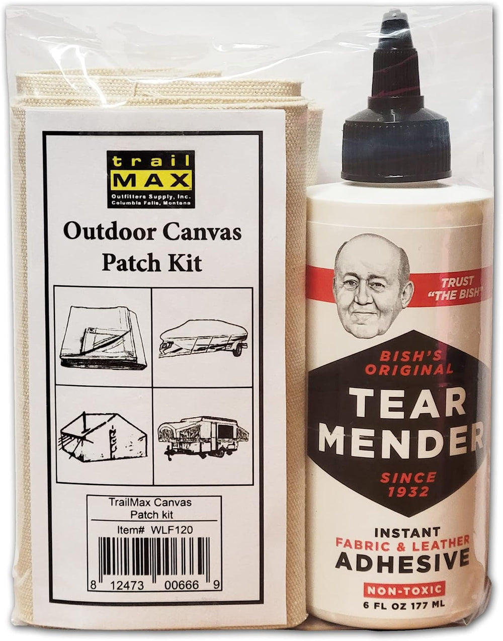 Outdoor Canvas Patch Kit to Repair Pop-Up Campers, Canvas Tents, Boat Covers,...