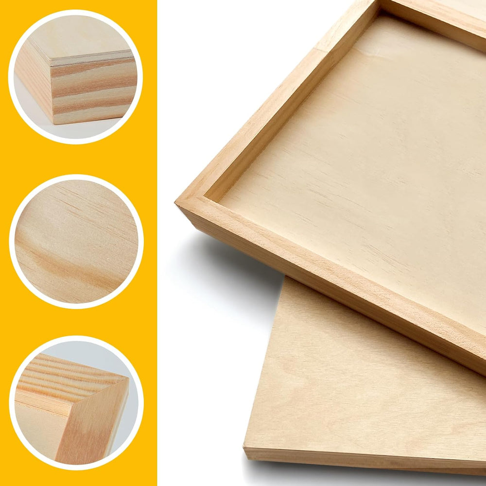 2 Pack 36x48'' Unfinished Gallery Birch Wood Canvas Panels
