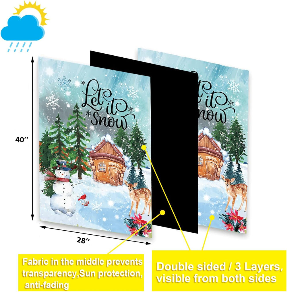 Seasonal Garden Flags Set of 12, Double Sided 28 x 40 Inch Yard Flag