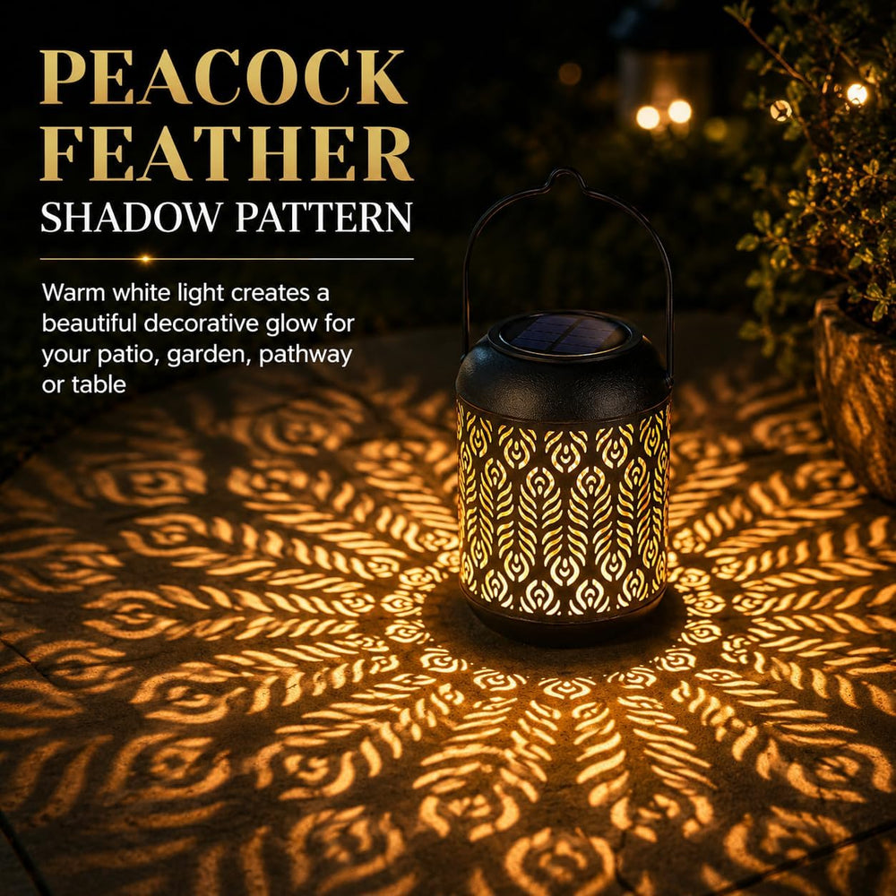 LeiDrail Solar Lantern Outdoor Hanging Lanterns Garden Metal Decorative Light...