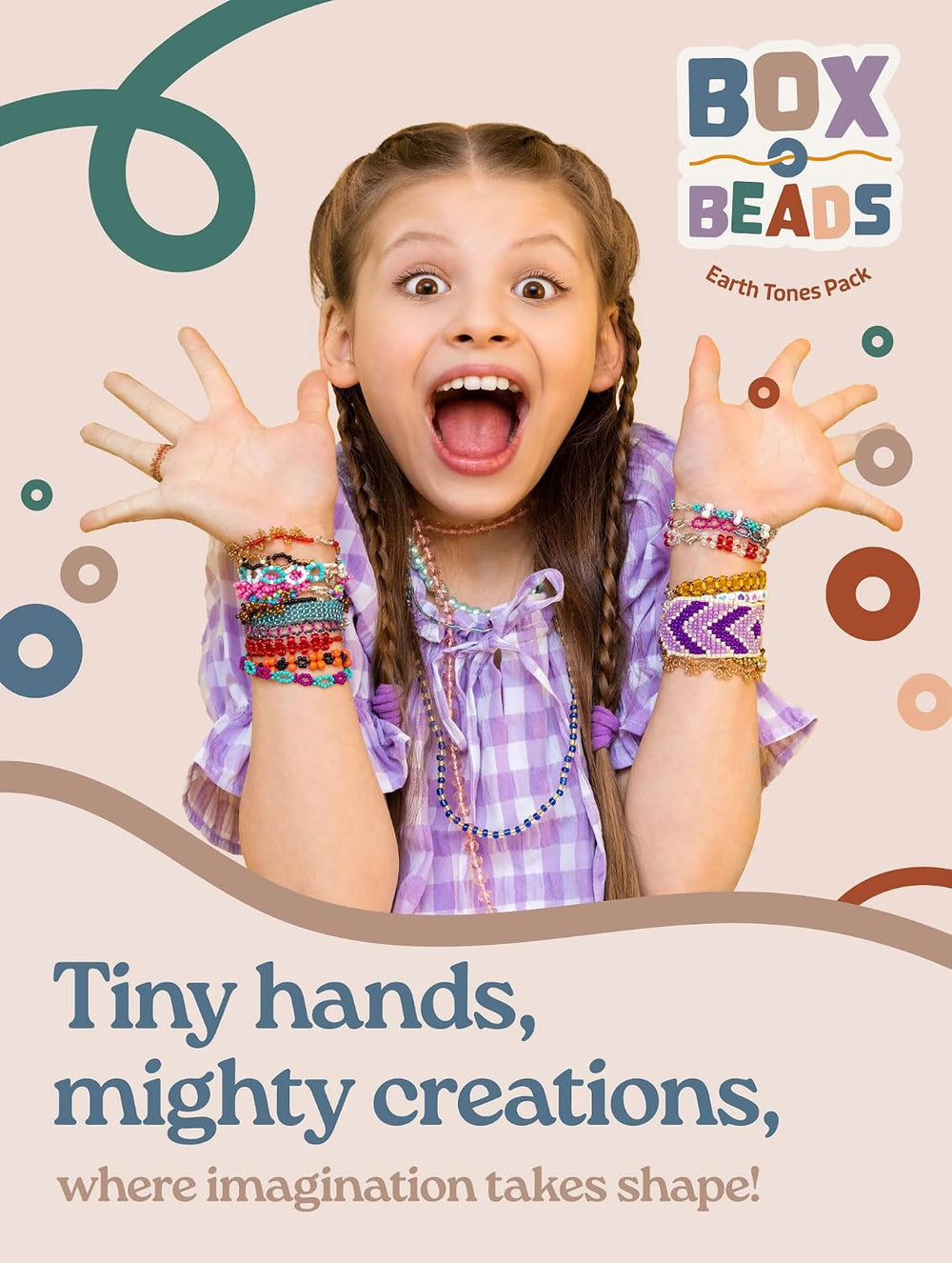 Box-O-Beads Earth Tones Clay Beads Bracelet Making Kit – 31,050 Pieces Friend...