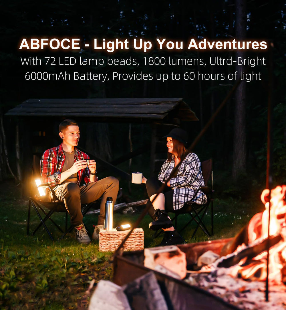 Solar Rechargeable Camping Lantern, Rechargeable Flashlights with 6000mAh Bat...