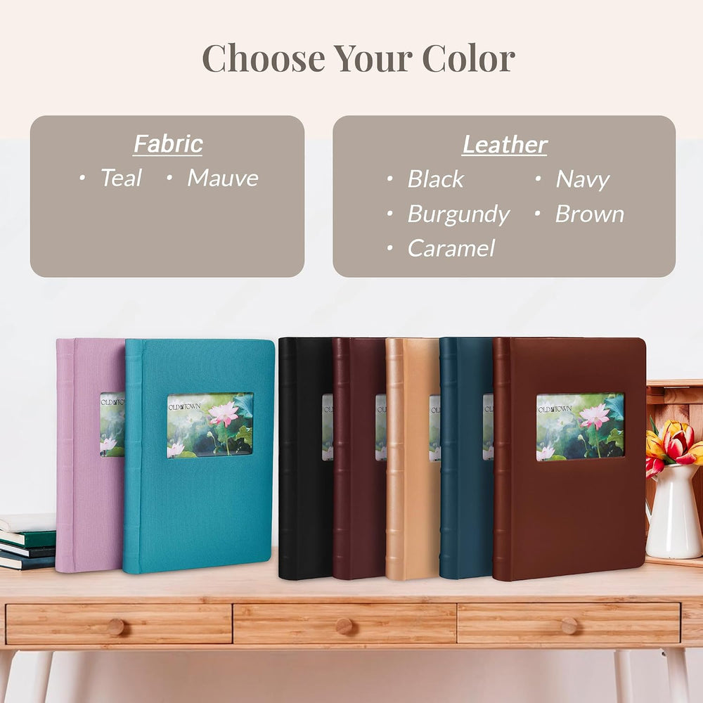 Old Town 2-Pack Bonded Leather Photo Albums, Photo Album 5x7 & 4x6 Slots,...