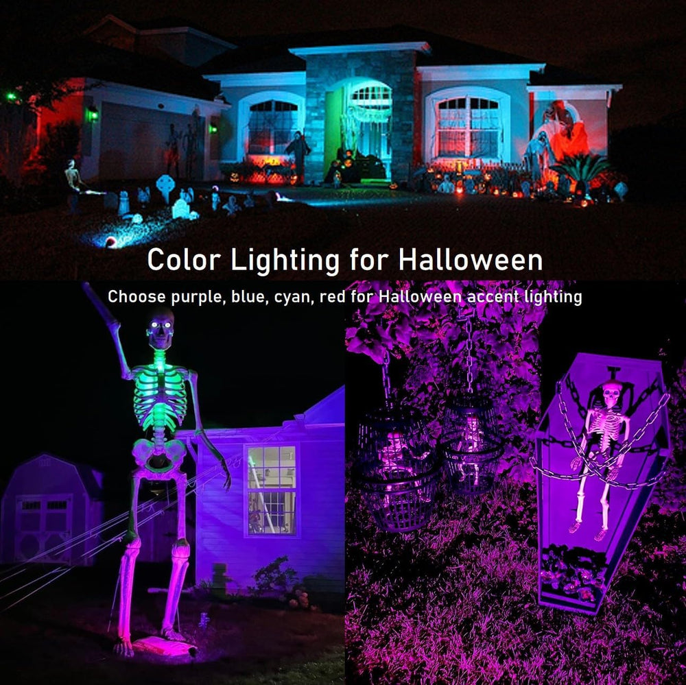 TOVEENEN LED Color Landscape Outdoor Spotlight - 120V 25W Remote Waterproof S...