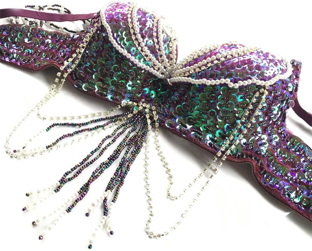 Belly Dance Costume for Women Tribal Belly Dance Bra and Belt Sexy Profession...