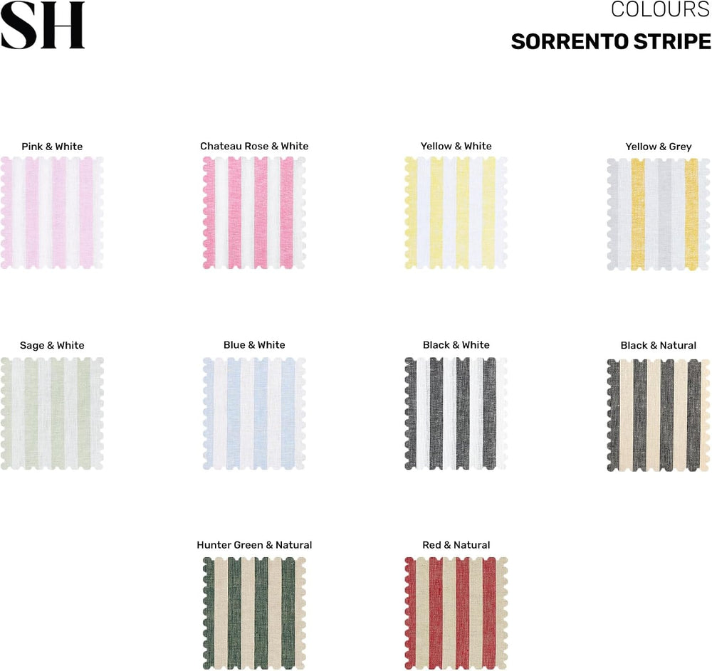 Solino Home 100% Linen Table Runner, 14 x 72 in, Black and Natural Striped