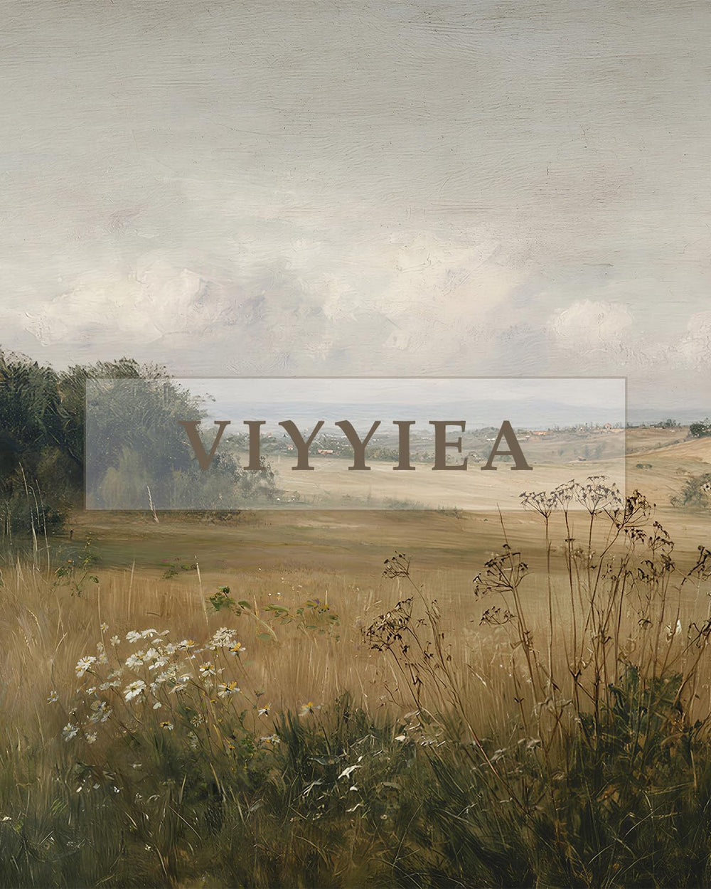 VIYYIEA Extra Large Landscape Canvas Wall Art, Framhouse Decor, 36x54in