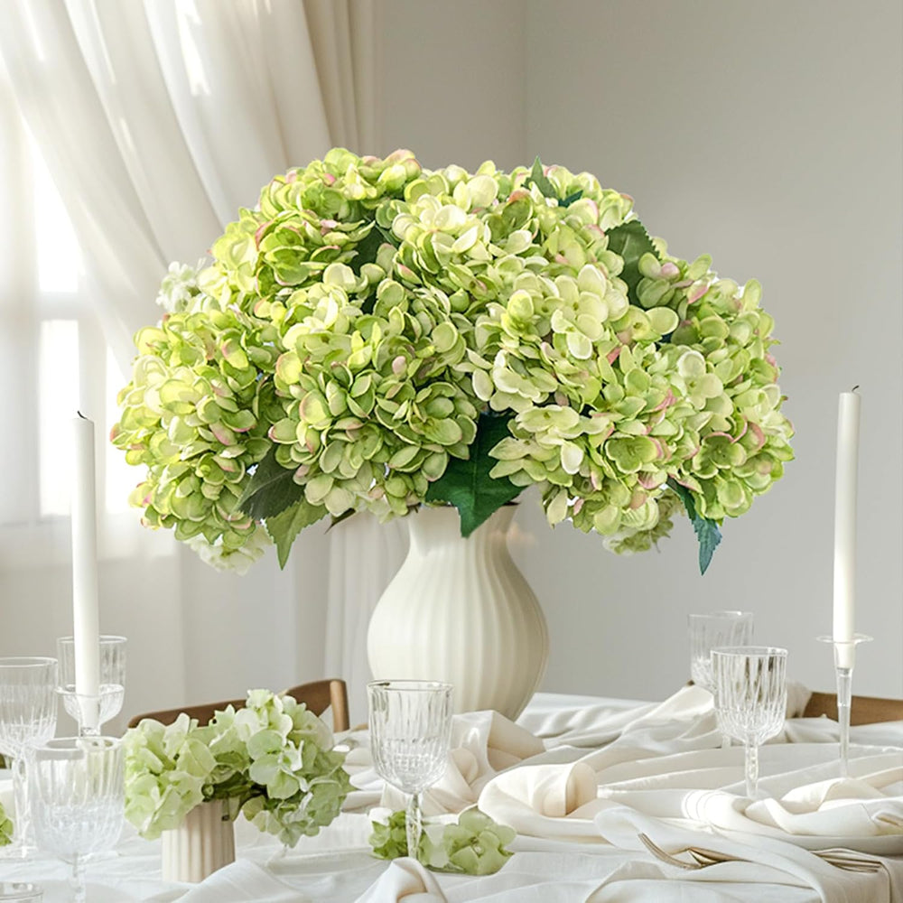 10PCS Faux Hydrangea Flower Hydrangea Artificial Flowers Hydrangea Bouquet Fa...