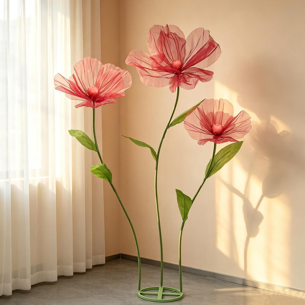 Giant Flowers for Decoration, 5.6 Ft Tall Artificial Silk Flower