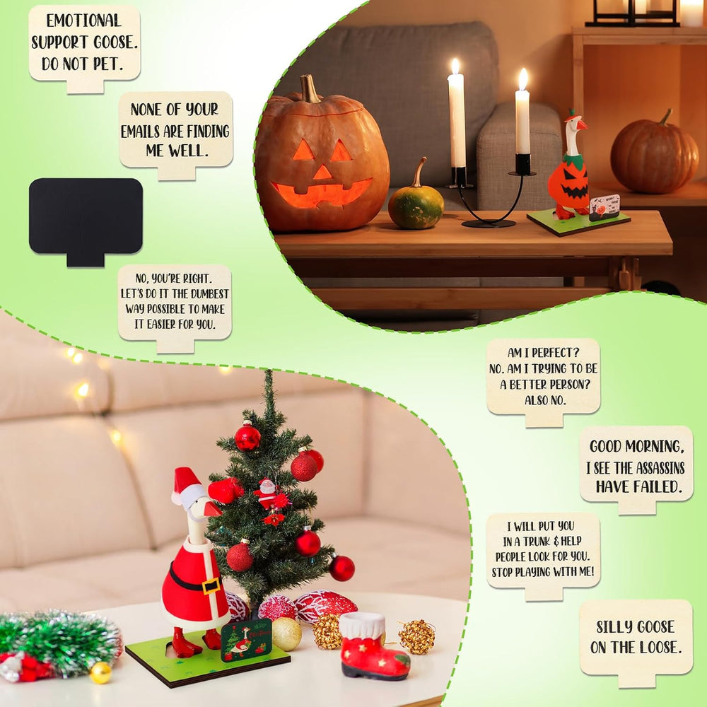 AceOrbit 19 Pcs Halloween 7'' Desk Goose Key Holder