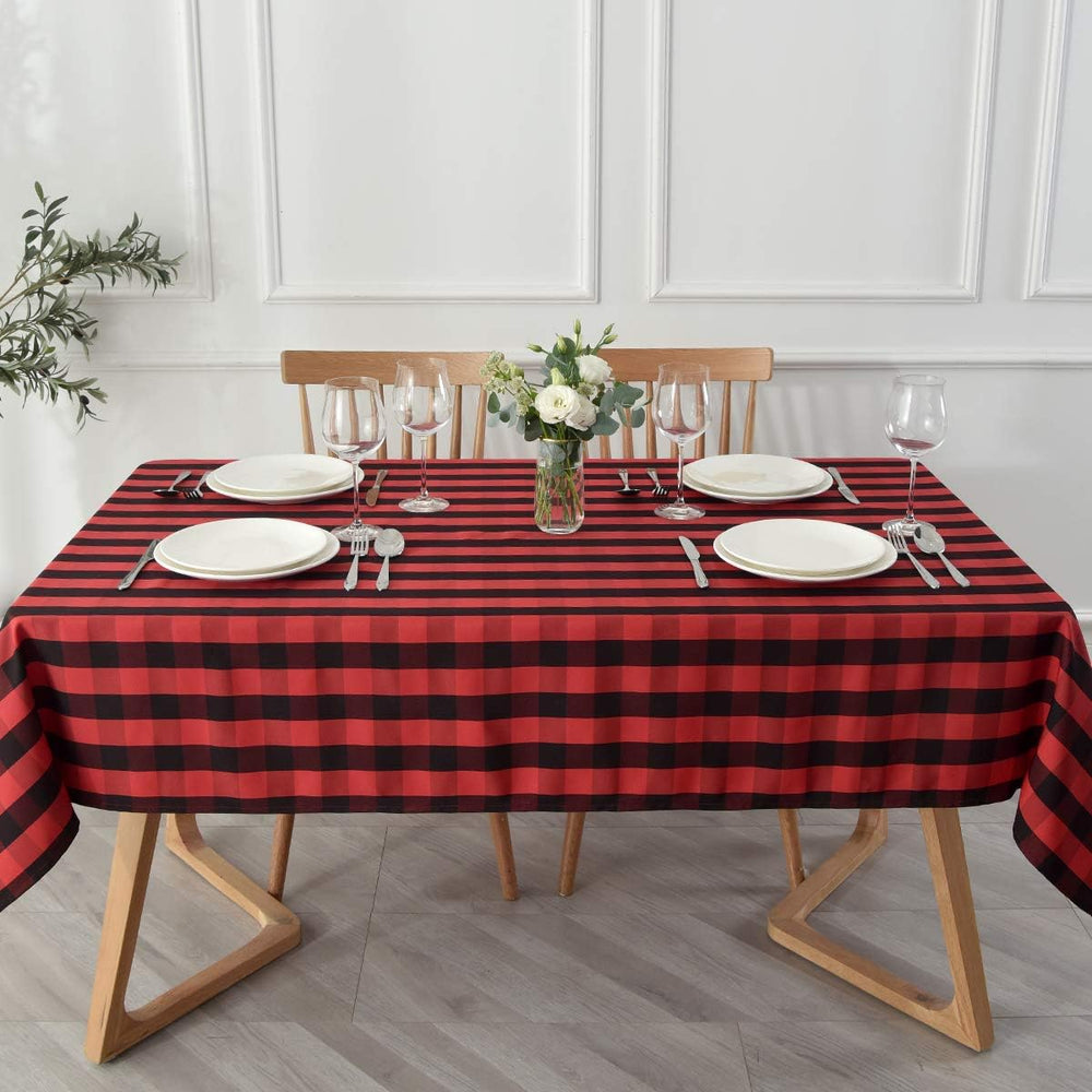Checkered Tablecloth Stain Resistant Waterproof Wrinkle Resistant Spillproof ...