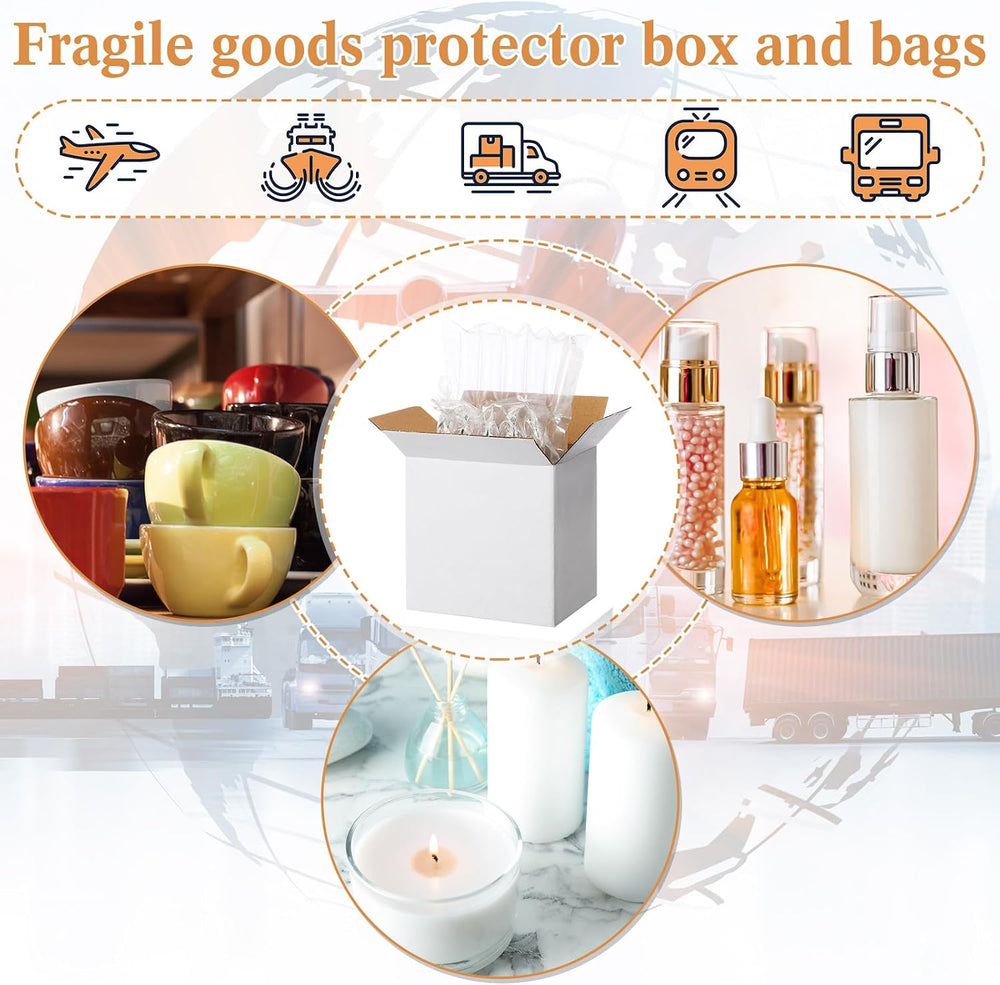 25 Sets 48 Sets Mug Boxes with Bubble Pouches, White
