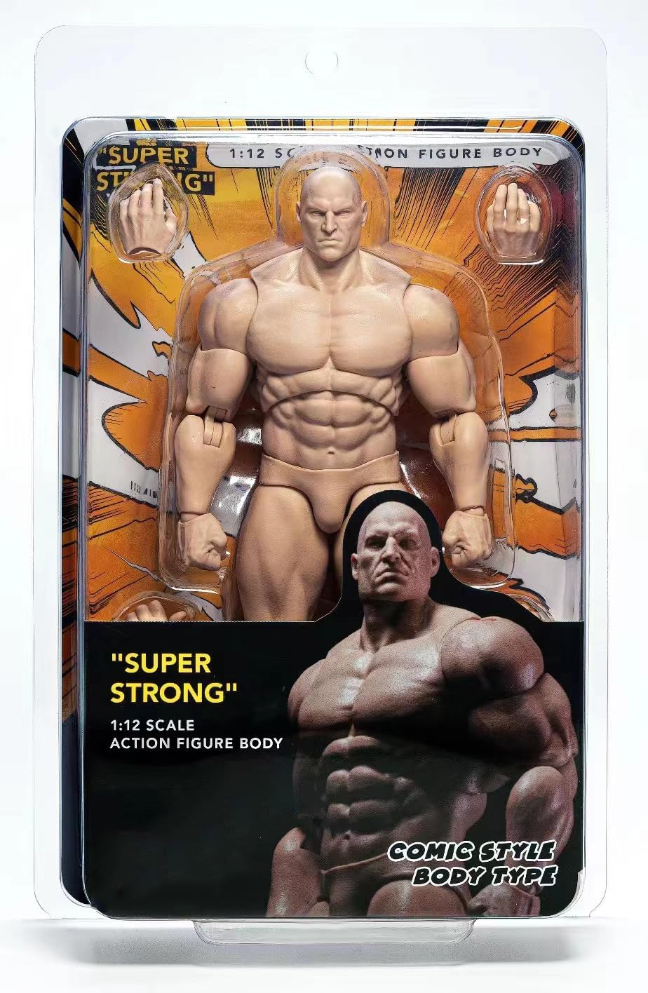 1/12 Scale Super Strong Action Figure Body,Articulated Muscular Comic Body