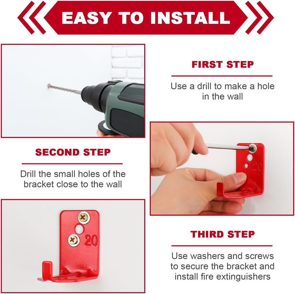 16 Pack Fire Extinguisher Mount Bracket, 5 to 40 lb Fire Extinguisher Holder ...