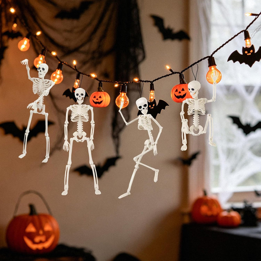 KIRAAT 10 Pack 16" Halloween Skeletons Set for Halloween Decorations Par...