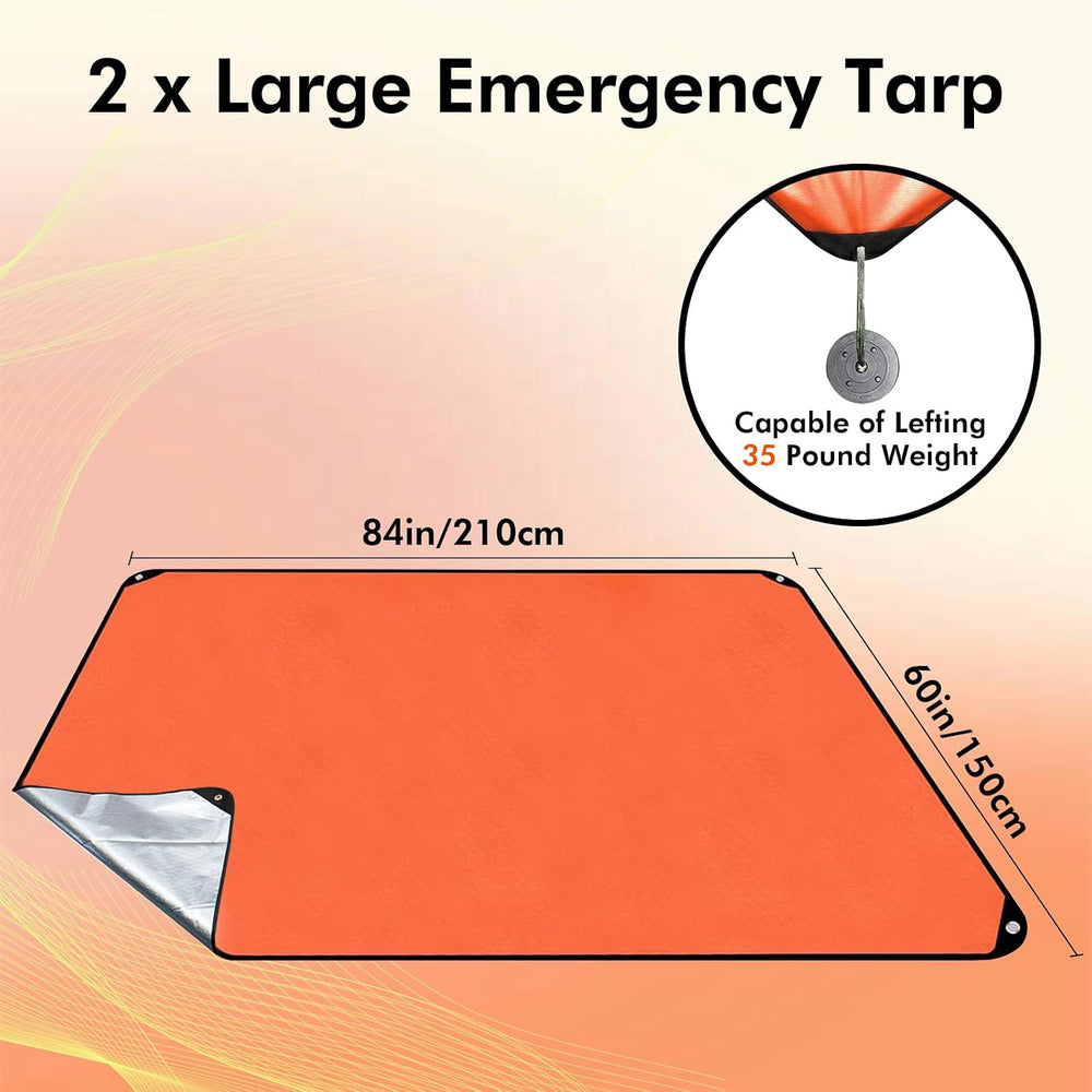 60"x82" Insulated Tarp Heavy Duty Emergency Blanket for Car,Camping