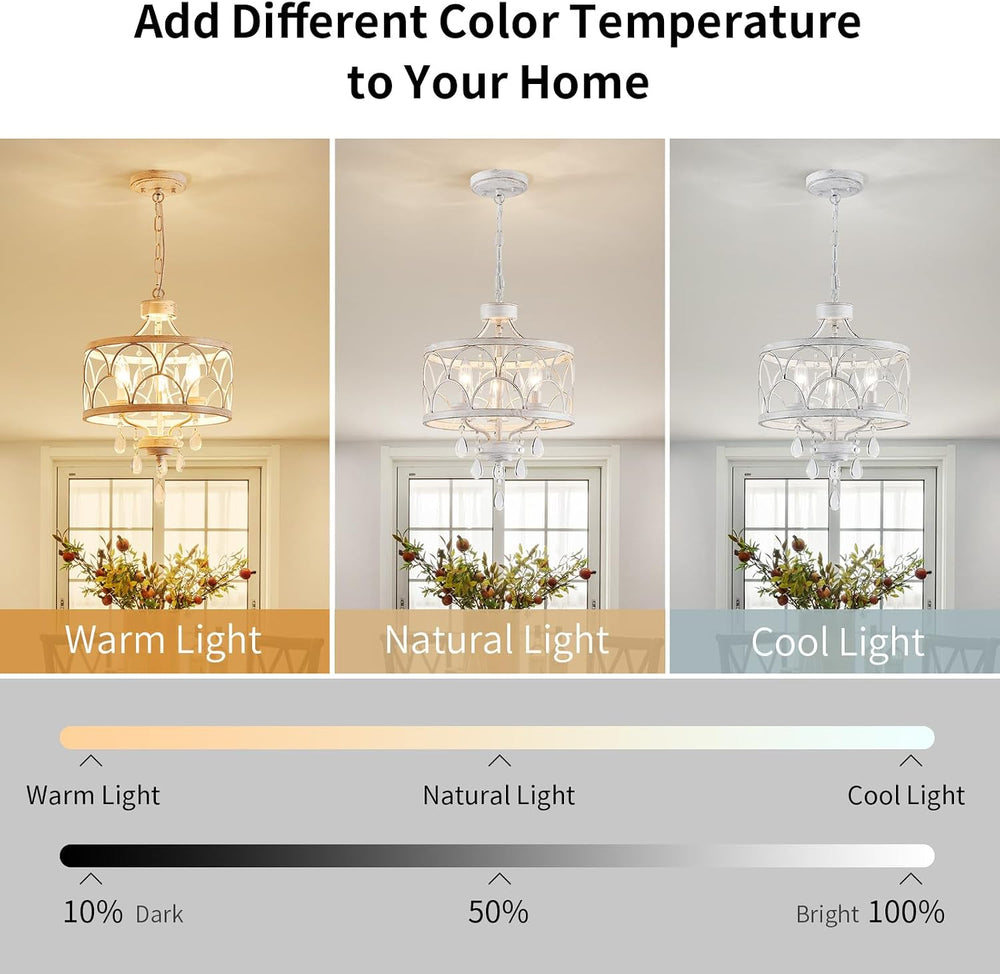 Small Crystal Chandelier, Modern Crystal Chandelier for Dining Room, Rustic F...