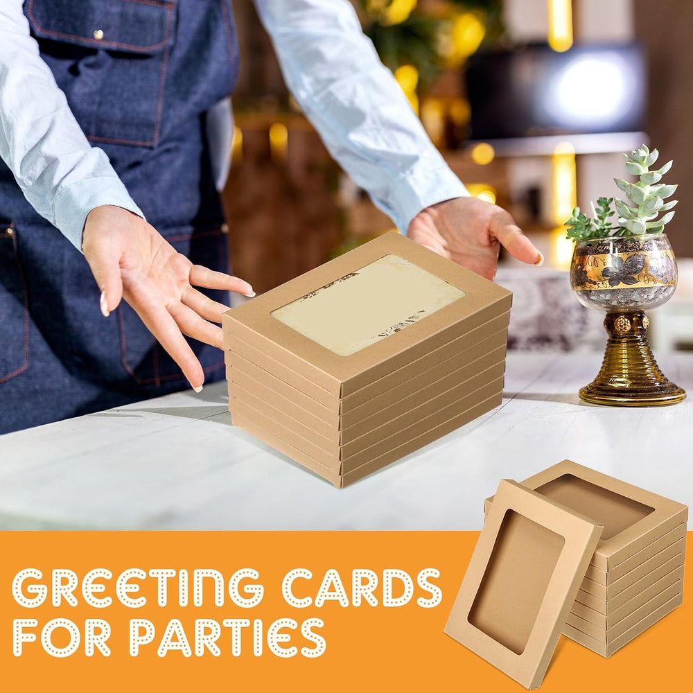 50 Pcs Greeting Card Storage Box, 5.39 x 7.36 x 0.6 Inch
