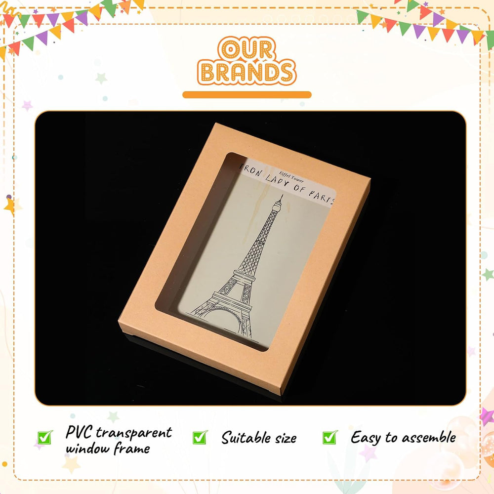 50 Pcs Greeting Card Storage Box, 5.39 x 7.36 x 0.6 Inch