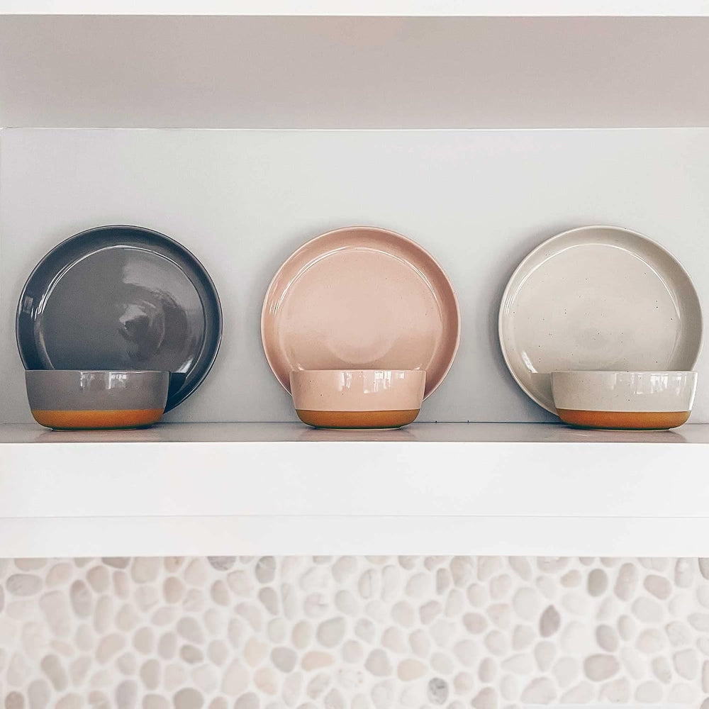 Set of 4 Porcelain Bowls, 25oz - Microwave, Dishwasher & Oven Safe for So...