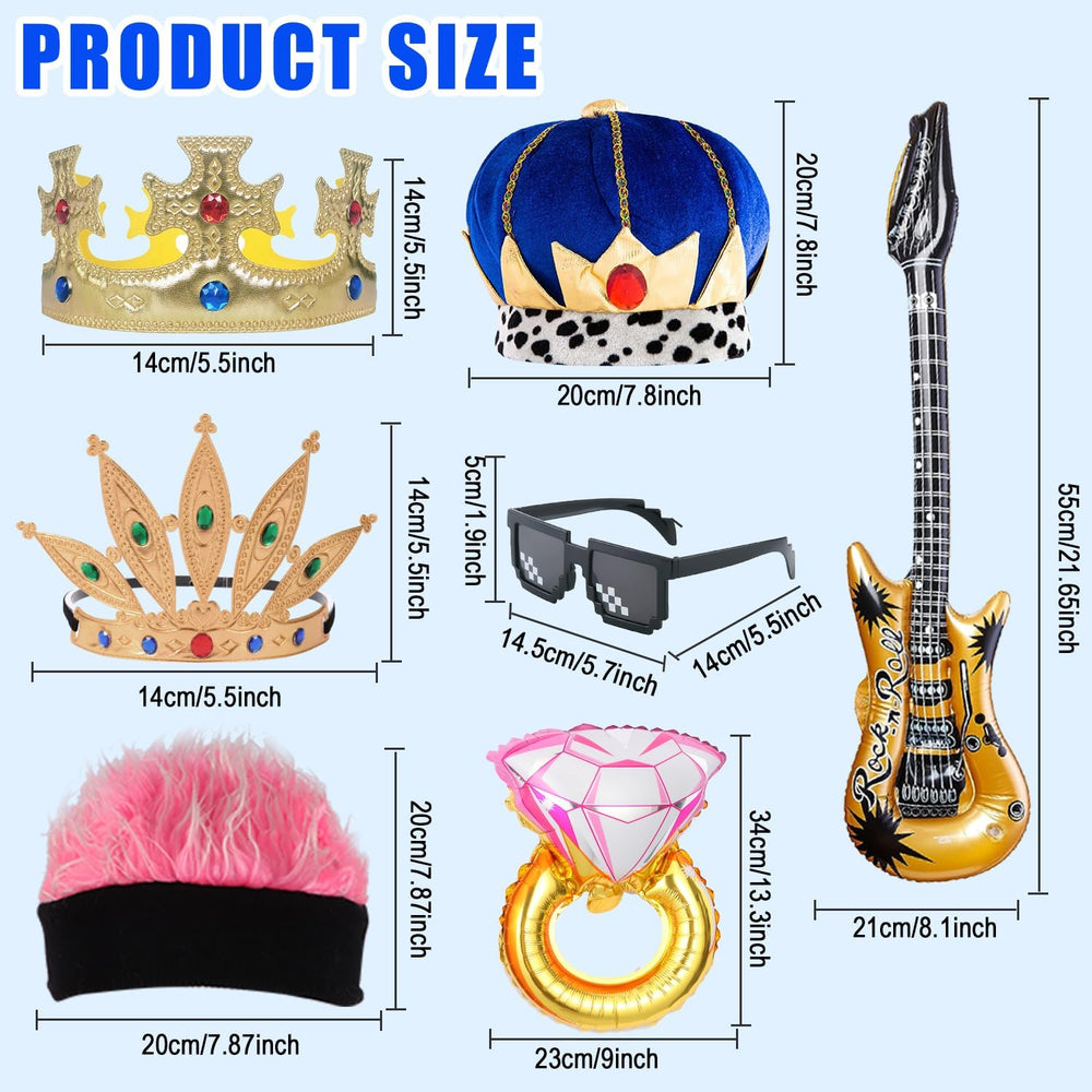 Bulk Opulent Photo Booth Props Set for Adult, Novelty Funny Hats and Glasses,...