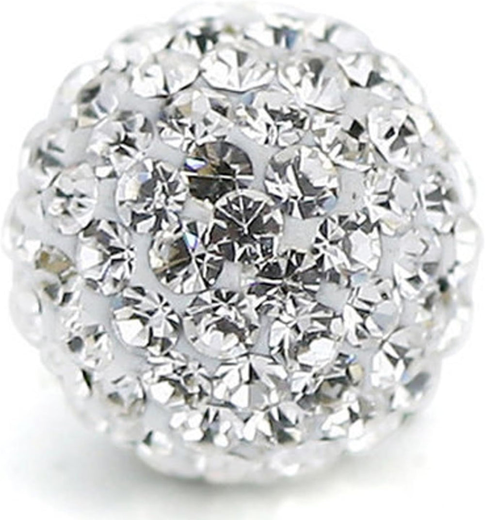 10MM Disco Balls Clay Beads Czech Crystal Shamballa Pave Premium Quality