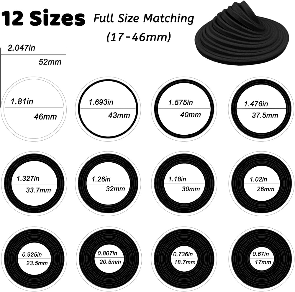 46mm Coin Capsules with Black Foam Gasket and Storage Organizer Box 96PCS