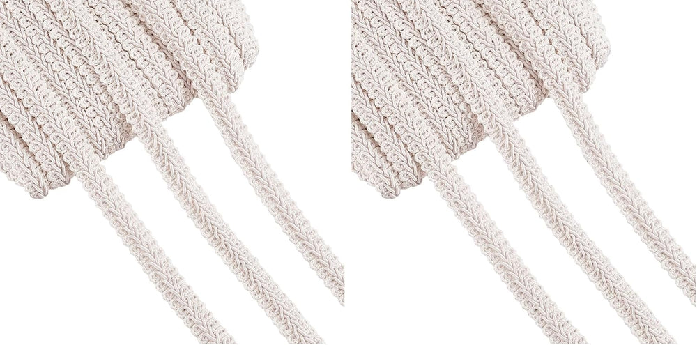 PH PandaHall White Gimp Braid Trim 27 Yards 1/2 Inch Polyester Woven Braid Tr...