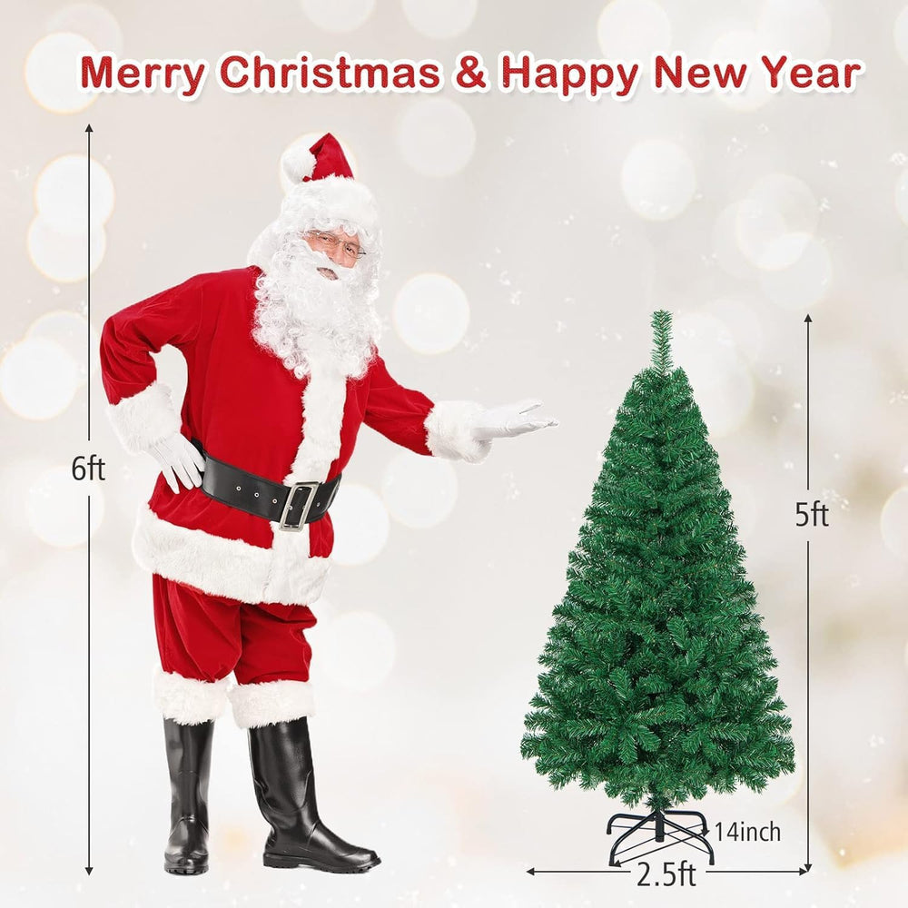 Goplus 5ft Artificial Christmas Tree with 350 PVC Branch Tips