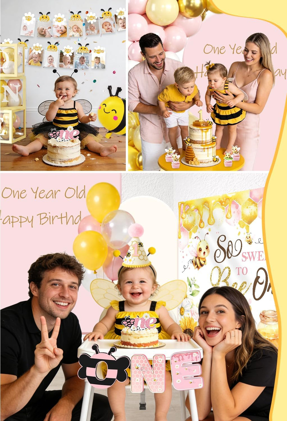 First Bee Day Decorations, Bee Themed 1st Birthday Party Supplies