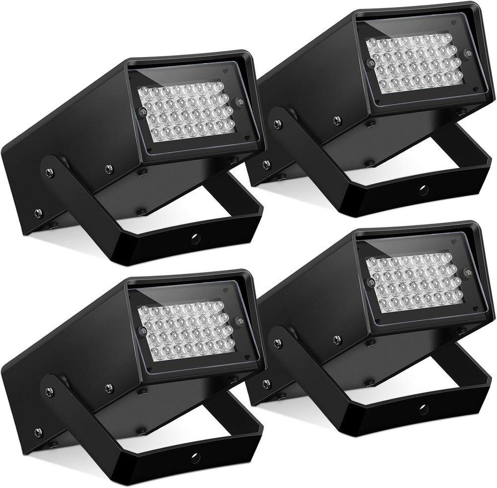 Treela 4 Pack Strobe Party Light Small Bright LED Outdoor, White, 32 LED