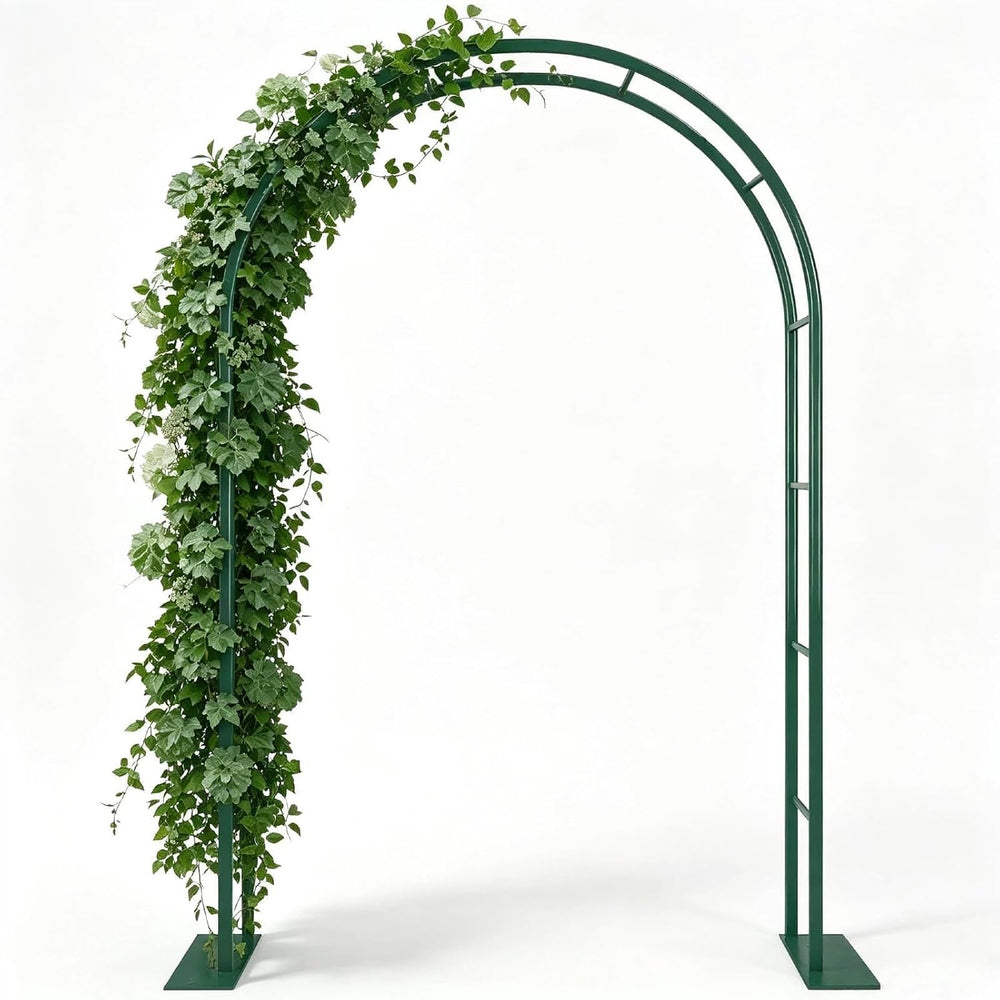 Thickened Metal Garden Arch with Detachable Base, 16mm Rust-Resistant Archway...