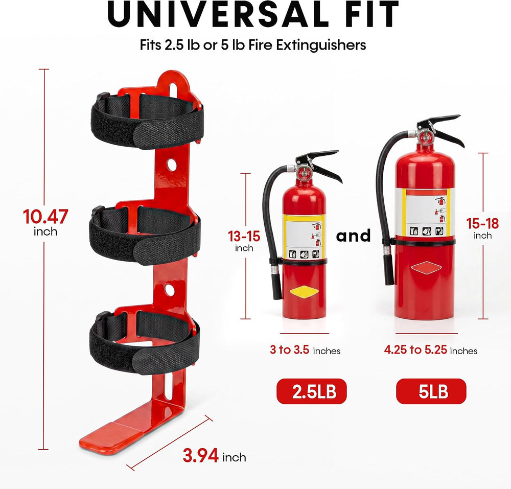 Quick Release Fire Extinguisher Mount Bracket for 2.5–5Lb ABC Extinguishers