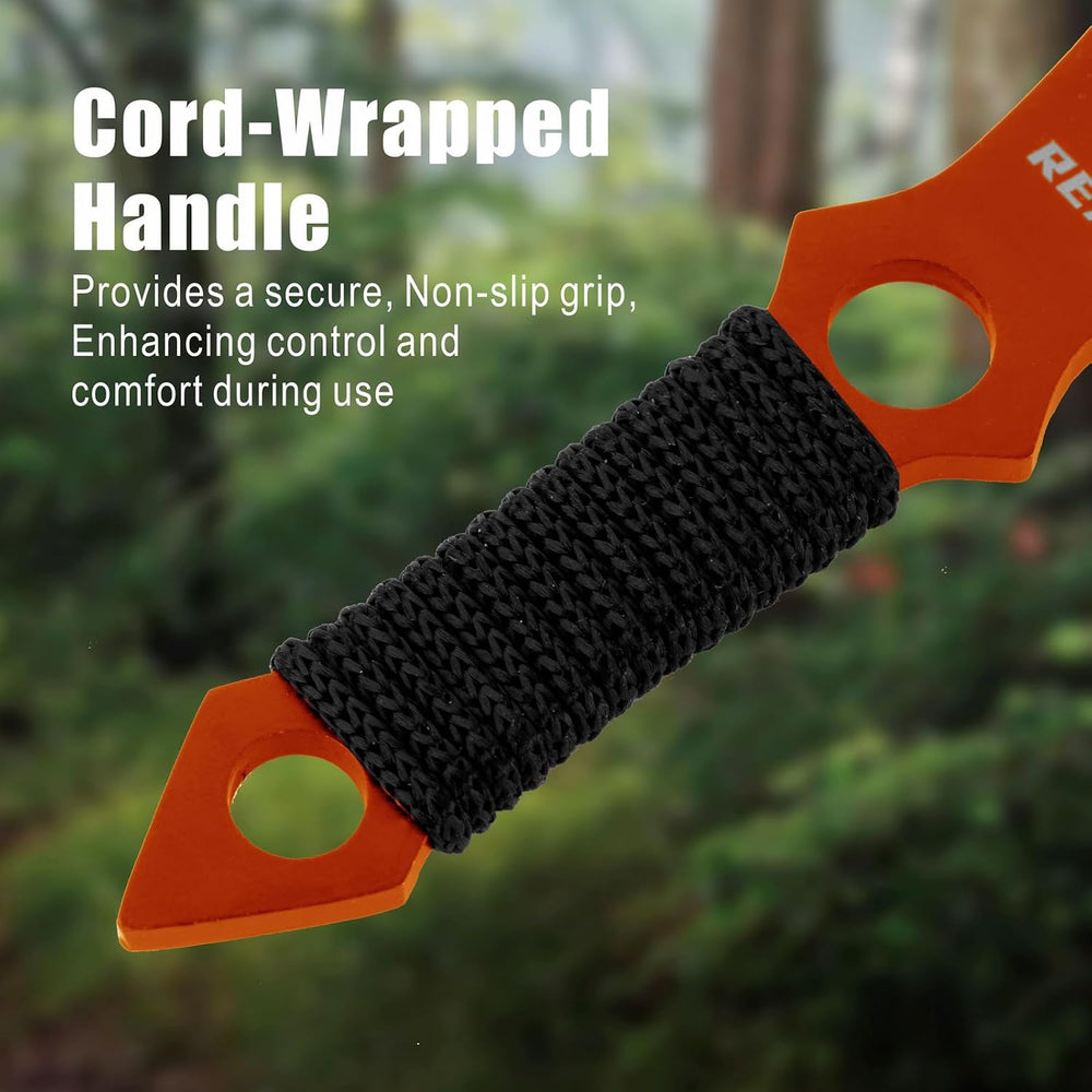 REAT Throwing Knives - 12 Piece, 6.5" 440 Stainless Steel with Cord-Wrap...
