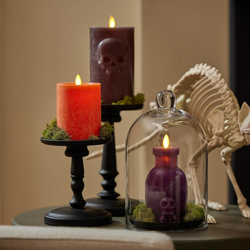 Luminara Poison Bottle Flameless LED Candle Imperial Purple Wax, Battery Oper...