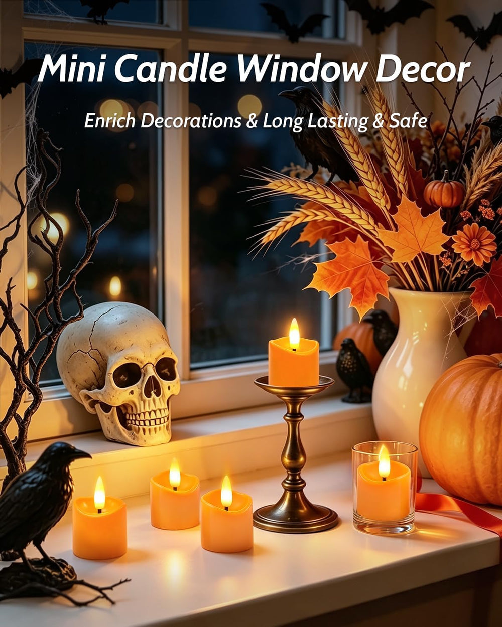 12 Pack Small Rechargeable Flameless Candles with Remote Timer