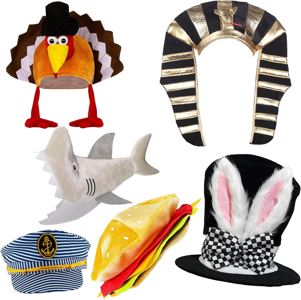 Bulk Premium Funny Hats, 24 Assorted Dress Up Costume Hat, Crazy Party Hats, ...