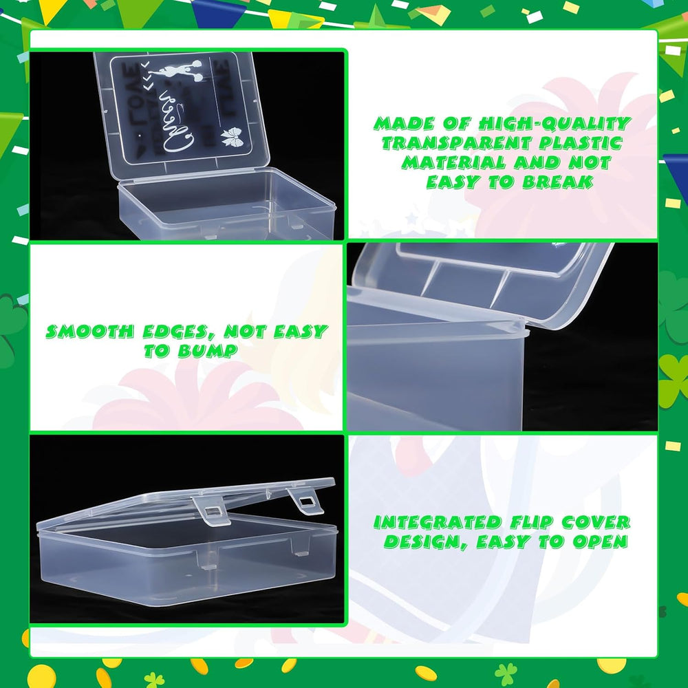 DoubleFill 12 Pcs Large Cheer Bow Box Plastic for Cheer Team Gifts Case Bulk ...