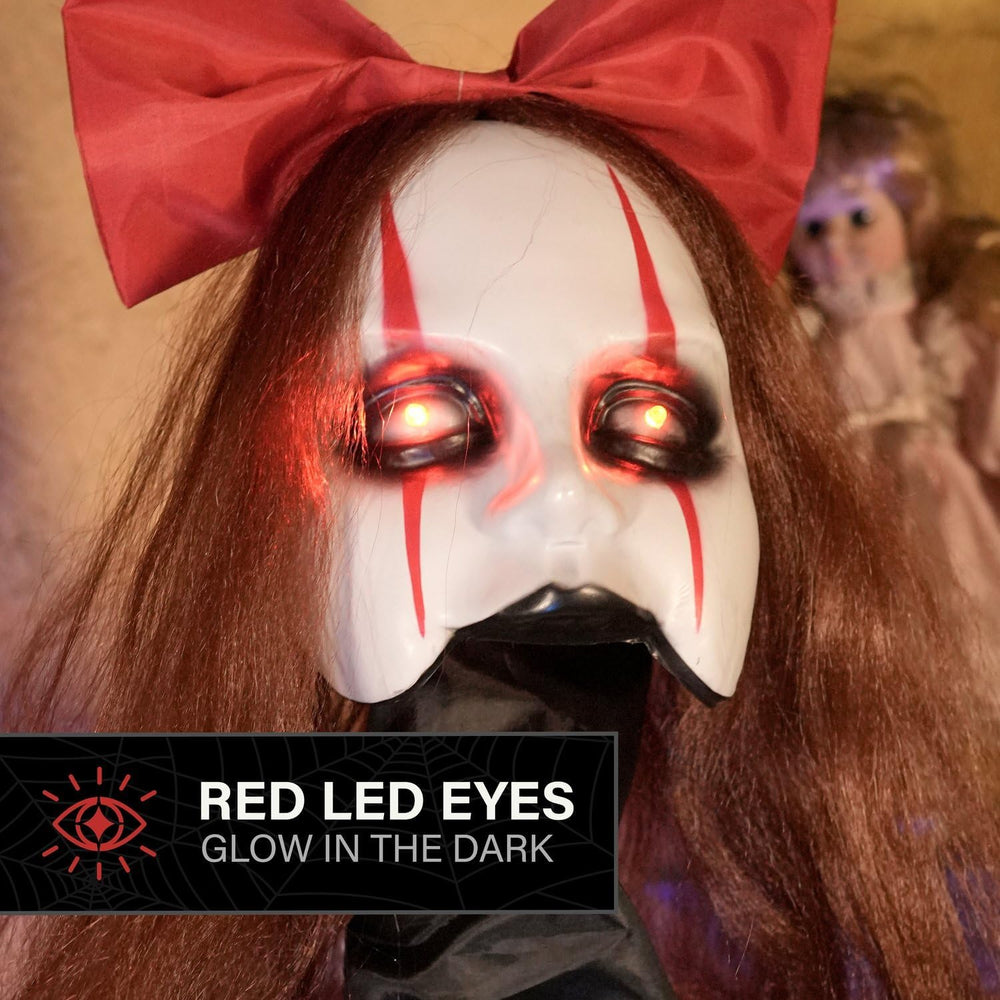 Haunted Hill Farm 5.4-Ft. Pop-Up Creepy Lady Halloween Animatronic